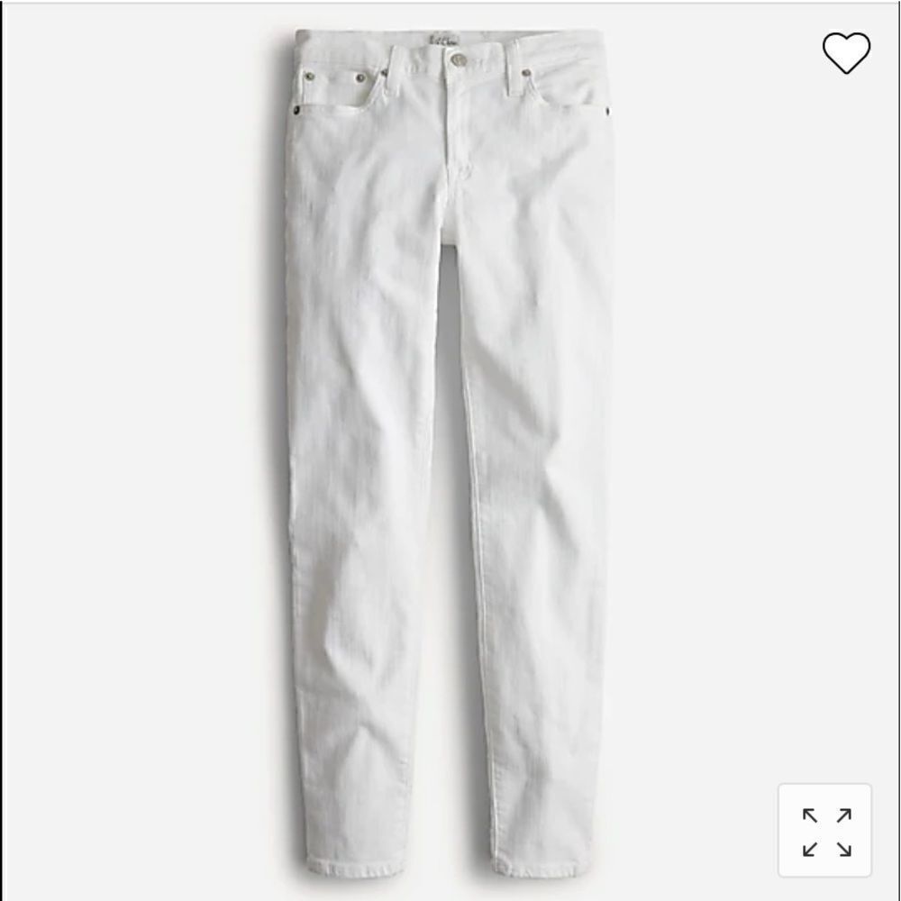 J. Crew 8" toothpick jean in white